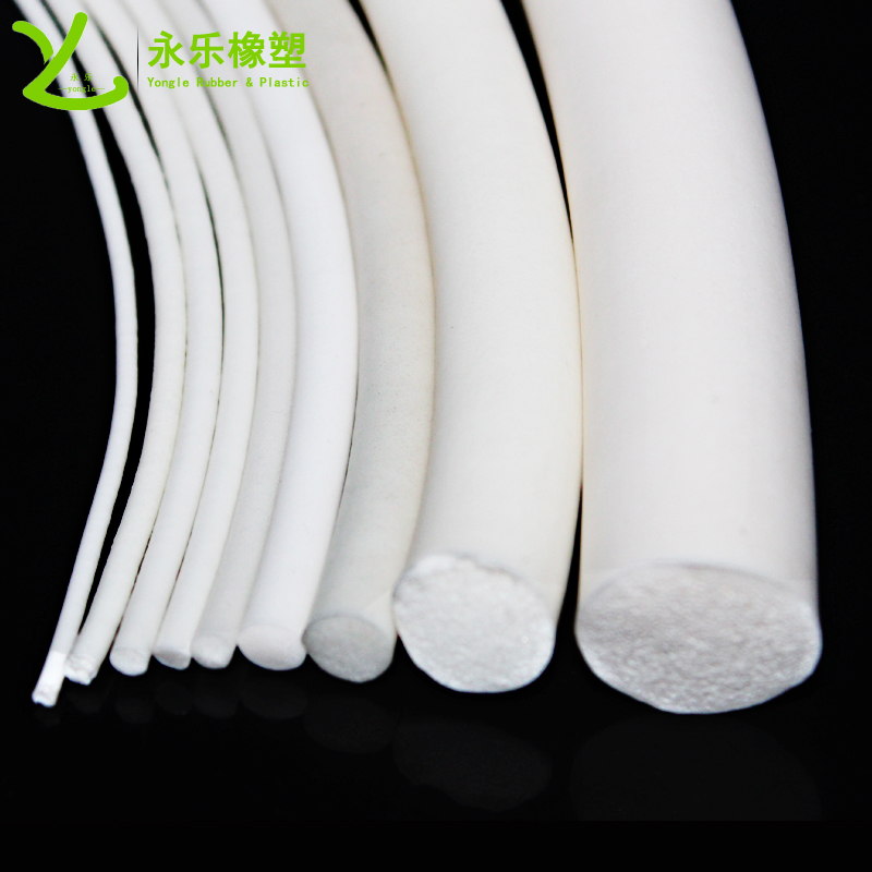 白色發(fā)泡硅膠條，無(wú)鹵發(fā)泡硅膠密封條，防水發(fā)泡硅膠密封條