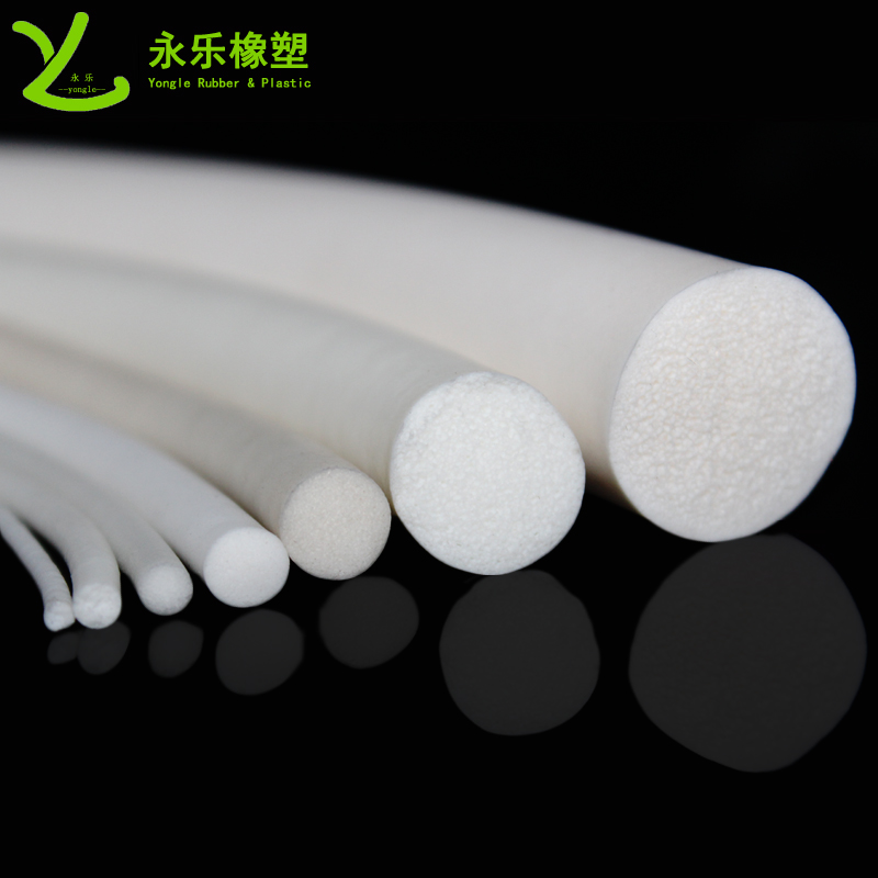 白色發(fā)泡硅膠條，無(wú)鹵發(fā)泡硅膠密封條，防水發(fā)泡硅膠密封條
