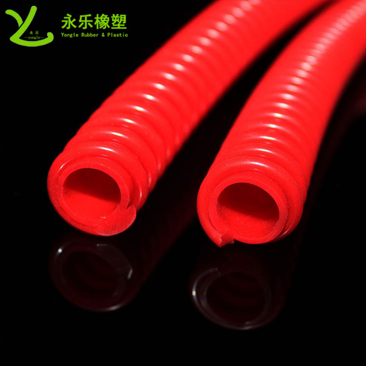 擠出醫(yī)用硅膠波紋管，紅色硅膠波紋管，耐高溫硅膠波紋管