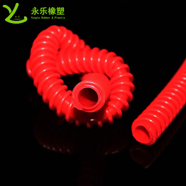 擠出醫(yī)用硅膠波紋管，紅色硅膠波紋管，耐高溫硅膠波紋管